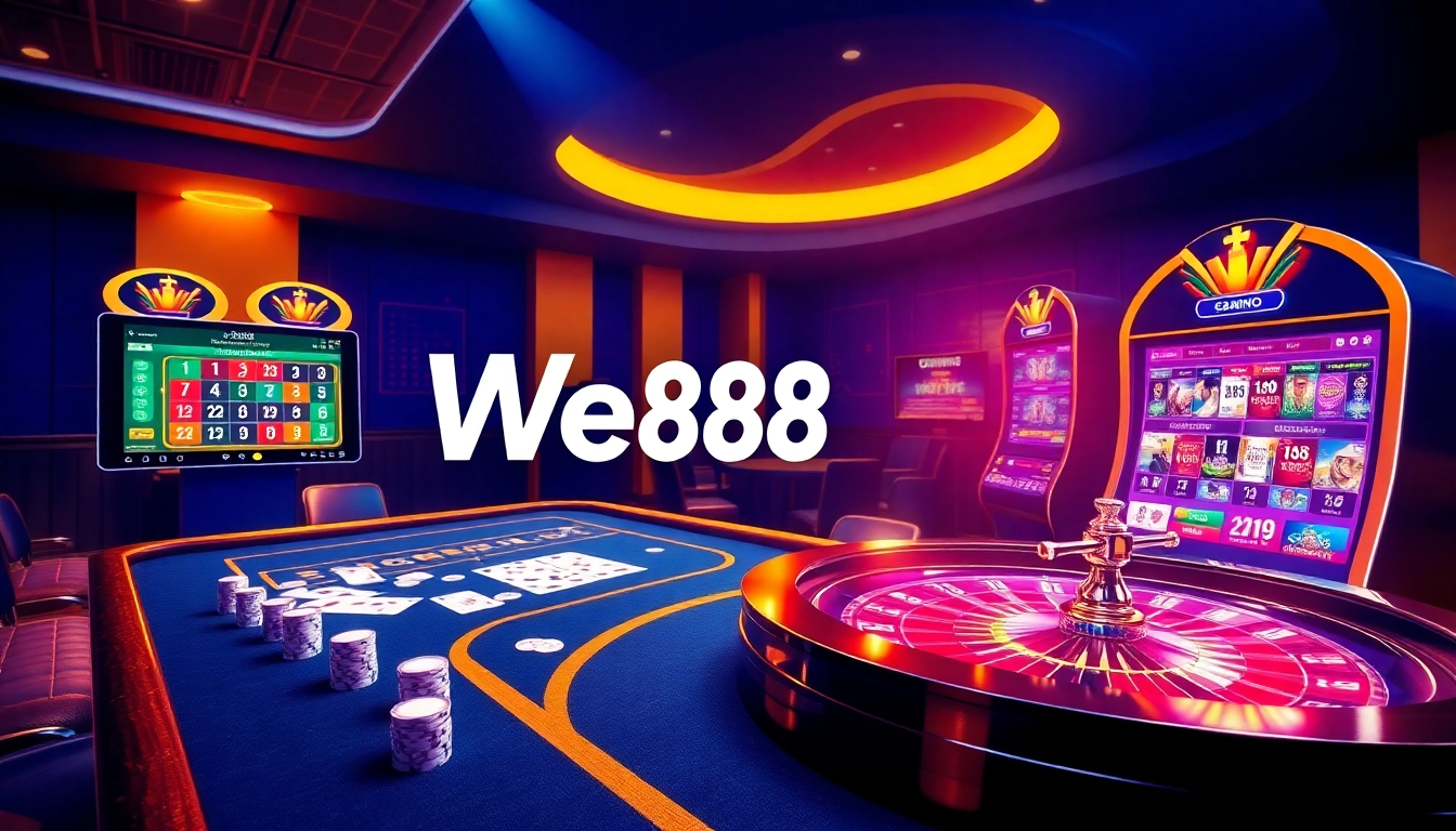 Experience the thrill of online gaming with WE88's vibrant casino atmosphere and engaging gameplay.