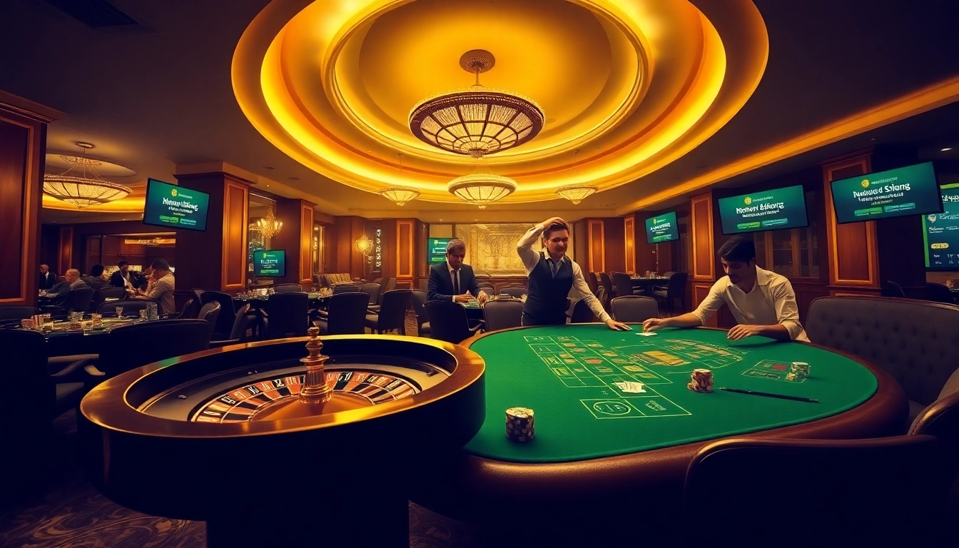 Nạp tiền Sunwin payment process displayed among a lively casino environment with players enjoying games.
