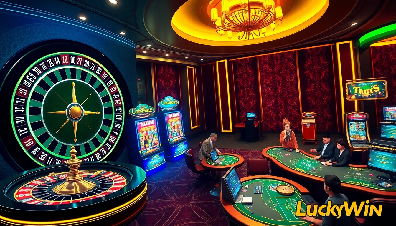 Experience thrilling wins at LuckyWin's vibrant online casino with roulette and slots.
